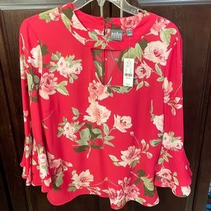 Women’s Soho Dressy Blouse long sleeve with ruffles